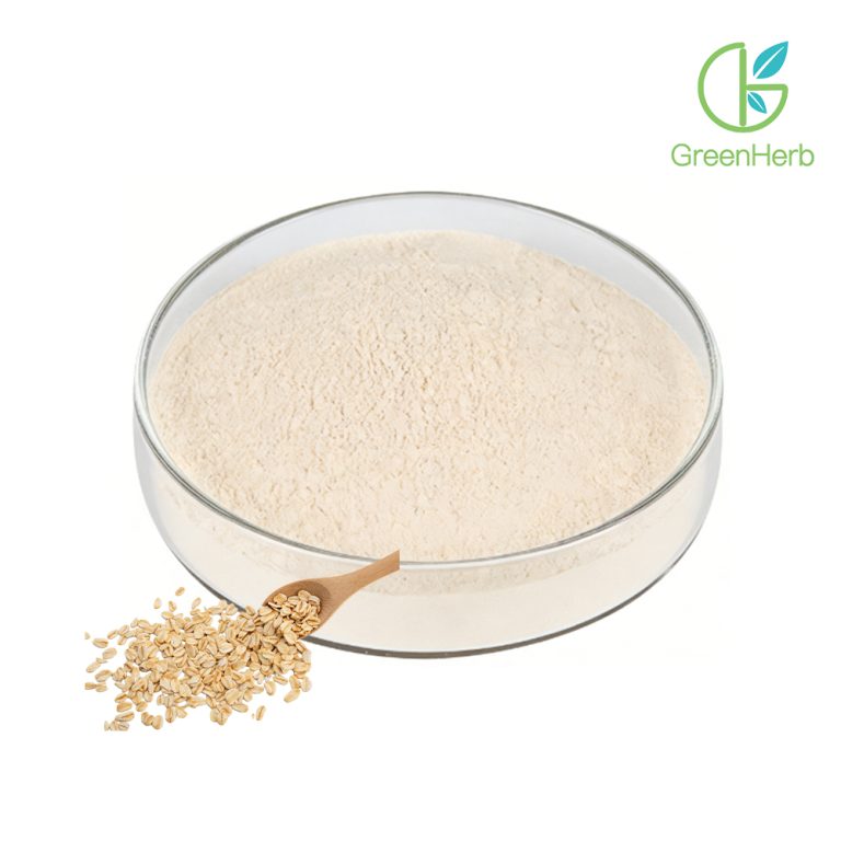 Primer plano de la textura de la proteína de avena en polvo
