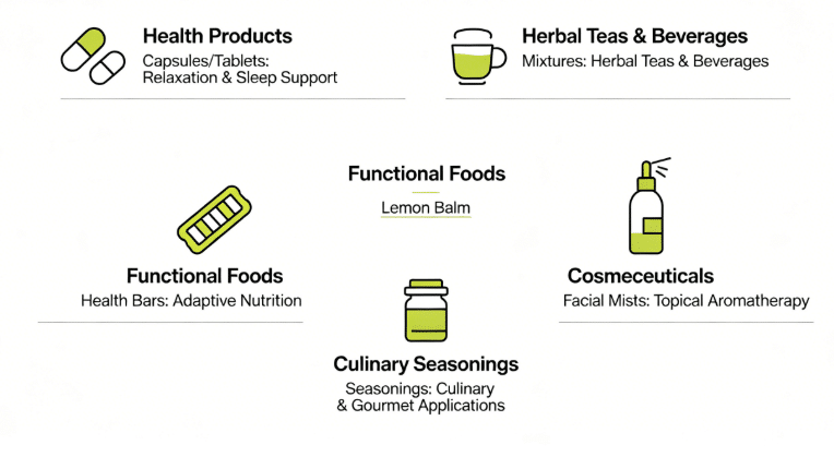 Lemon Balm Powder multiple application scenes