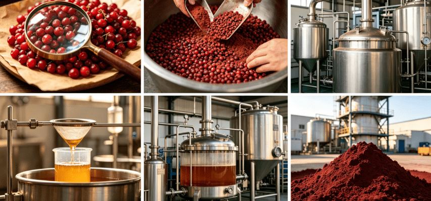 Hydroalcoholic extraction process flowchart for schisandrin lignan standardization